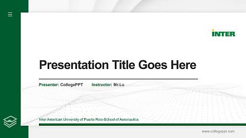 Inter American University of Puerto Rico-School of Aeronautics Thesis Proposal/Graduation Defense PPT Template