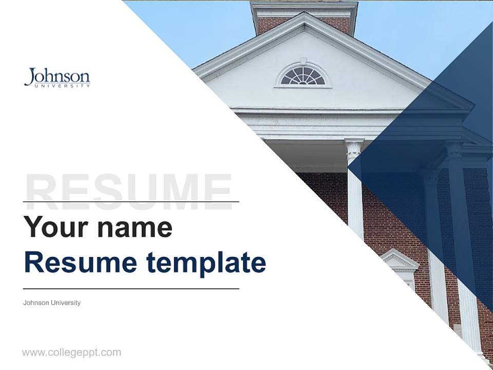 Johnson University Resume PPT Template4:3 ratio PPT effect preview image5