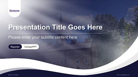 Kenyon College Lecture Sharing and Networking Event PPT Template