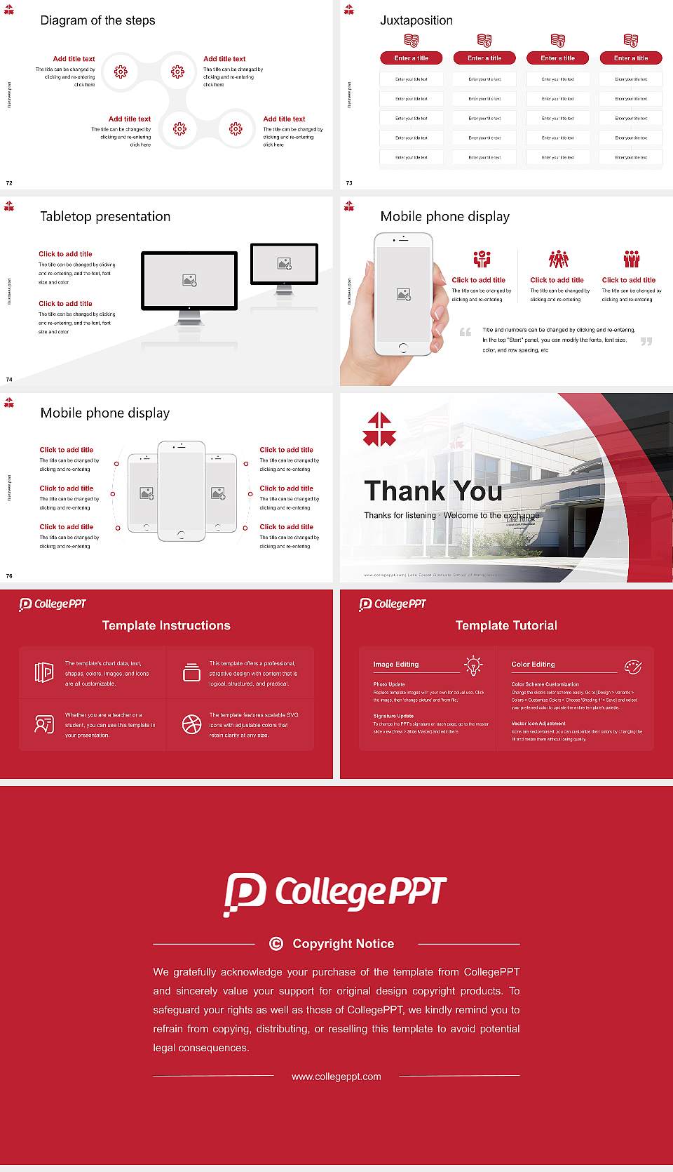 Lake Forest Graduate School of Management Competition/Entrepreneurship Contest PPT Template16:9 ratio PPT effect preview image9