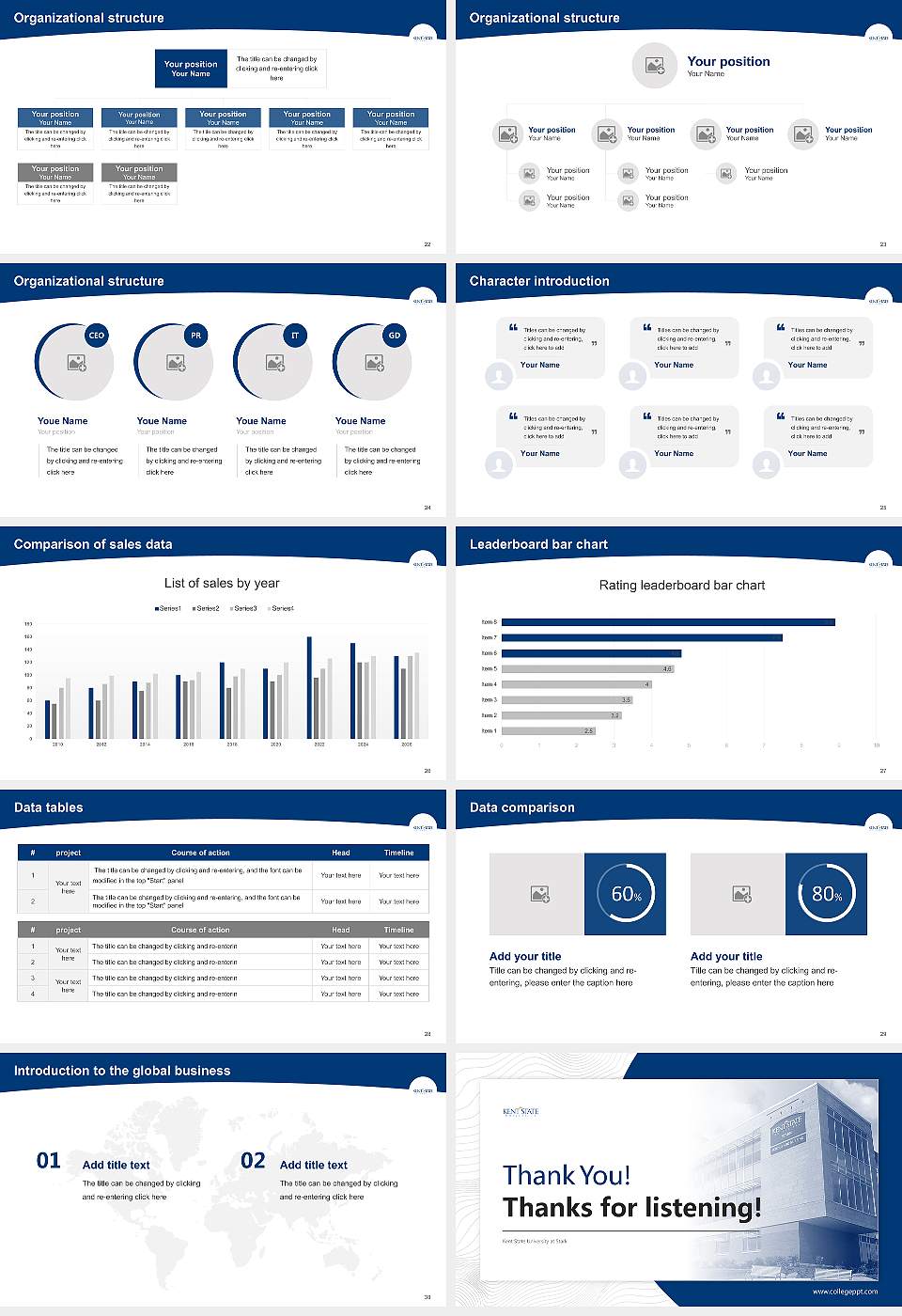 Kent State University at Stark Academic Presentation/Research Findings Report PPT Template16:9 ratio PPT effect preview image4