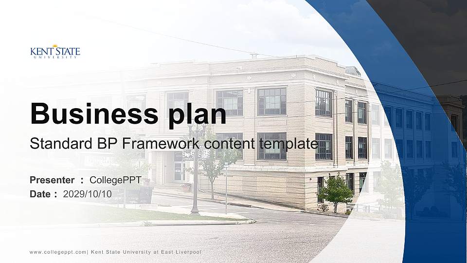 Kent State University at East Liverpool Competition/Entrepreneurship Contest PPT Template16:9 ratio PPT effect preview image