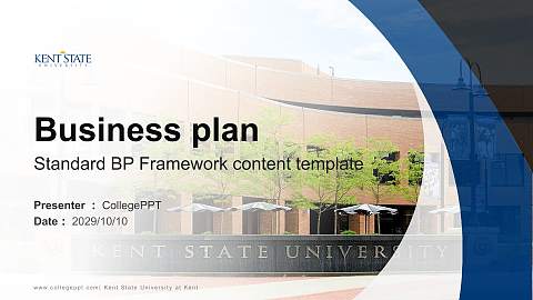 Kent State University at Kent Competition/Entrepreneurship Contest PPT Template