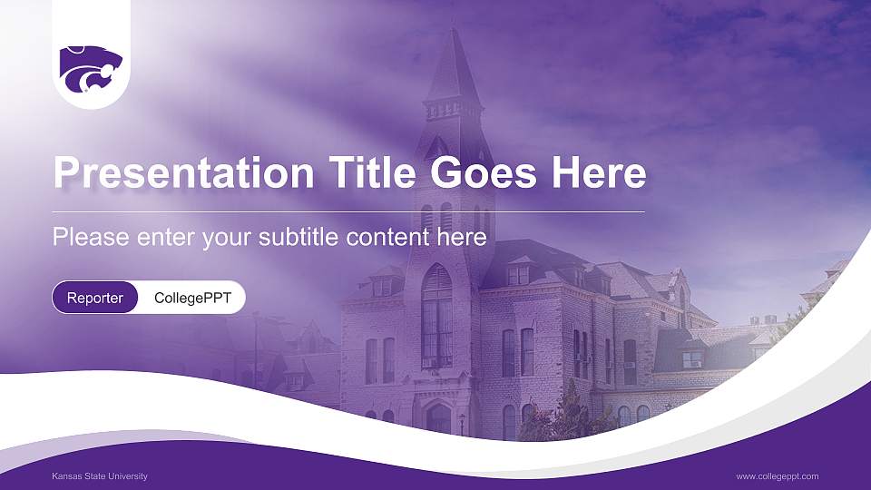 Kansas State University Lecture Sharing and Networking Event PPT Template16:9 ratio PPT effect preview image
