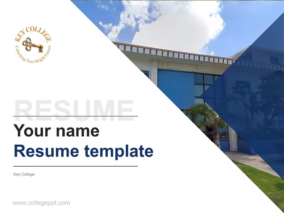 Key College Resume PPT Template4:3 ratio PPT effect preview image5