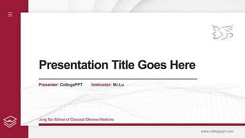Jung Tao School of Classical Chinese Medicine Thesis Proposal/Graduation Defense PPT Template