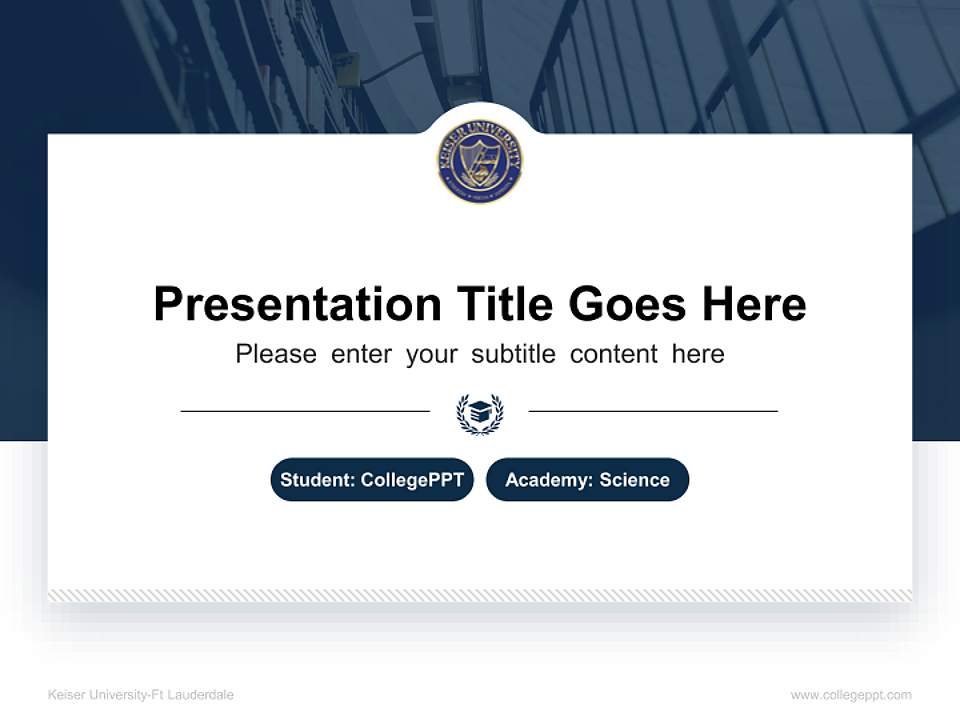 Keiser University-Ft Lauderdale National Scholarship Defense PPT Template4:3 ratio PPT effect preview image4