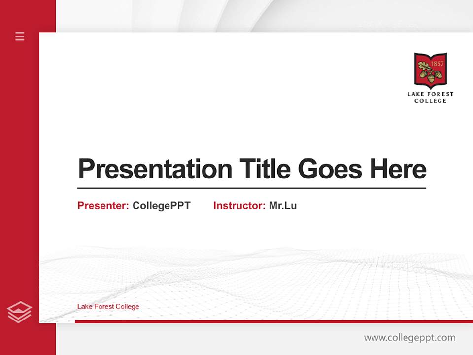 Lake Forest College Thesis Proposal/Graduation Defense PPT Template4:3 ratio PPT effect preview image5