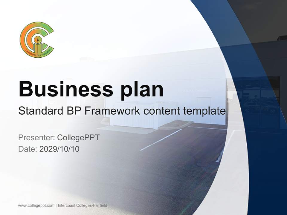 Intercoast Colleges-Fairfield Competition/Entrepreneurship Contest PPT Template4:3 ratio PPT effect preview image9