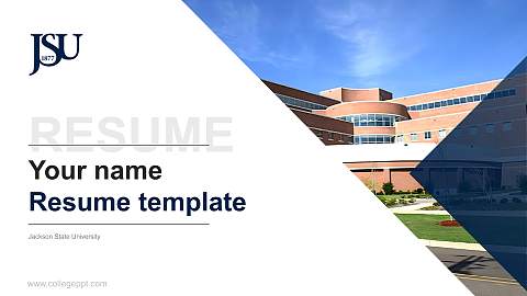 Jackson State University Resume PPT Template