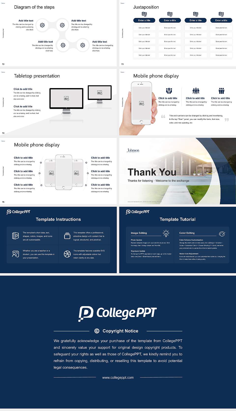 Johnson University Florida Competition/Entrepreneurship Contest PPT Template16:9 ratio PPT effect preview image9