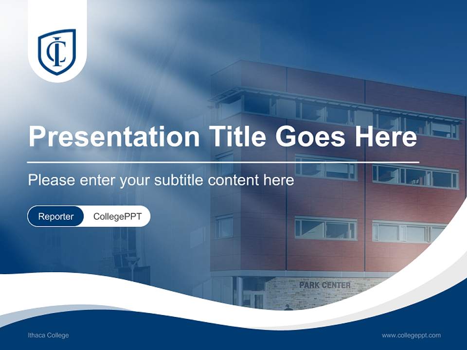 Ithaca College Lecture Sharing and Networking Event PPT Template4:3 ratio PPT effect preview image4