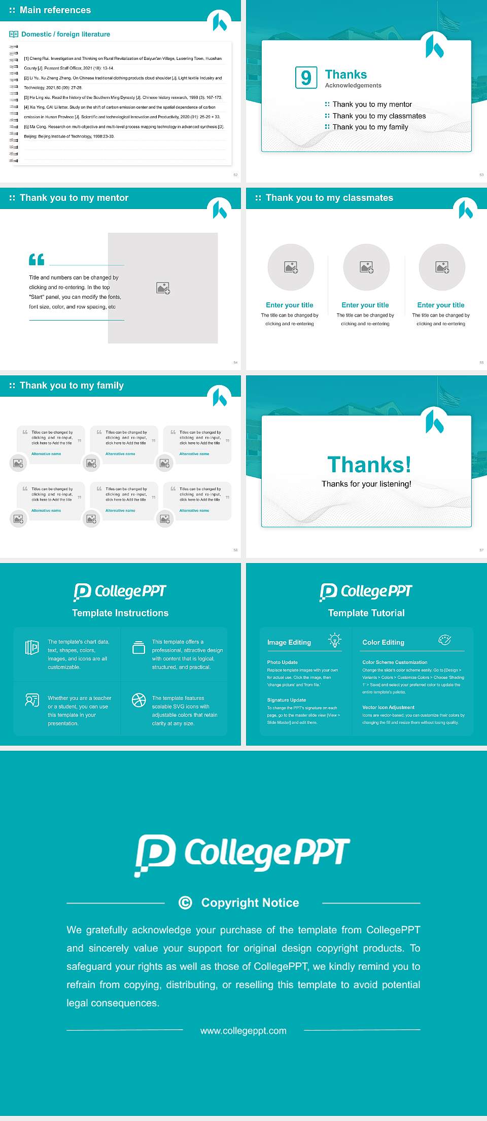 Kettering College Graduation Thesis Defense PPT Template4:3 ratio PPT effect preview image7