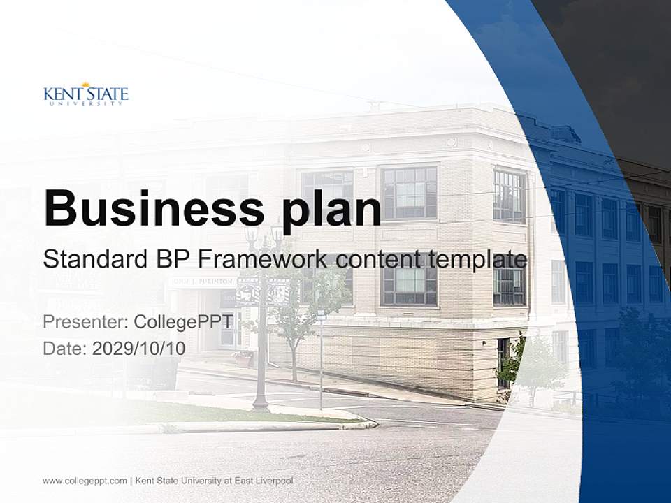 Kent State University at East Liverpool Competition/Entrepreneurship Contest PPT Template4:3 ratio PPT effect preview image9