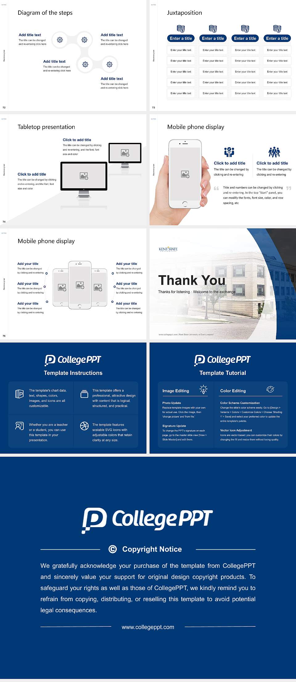 Kent State University at East Liverpool Competition/Entrepreneurship Contest PPT Template4:3 ratio PPT effect preview image9