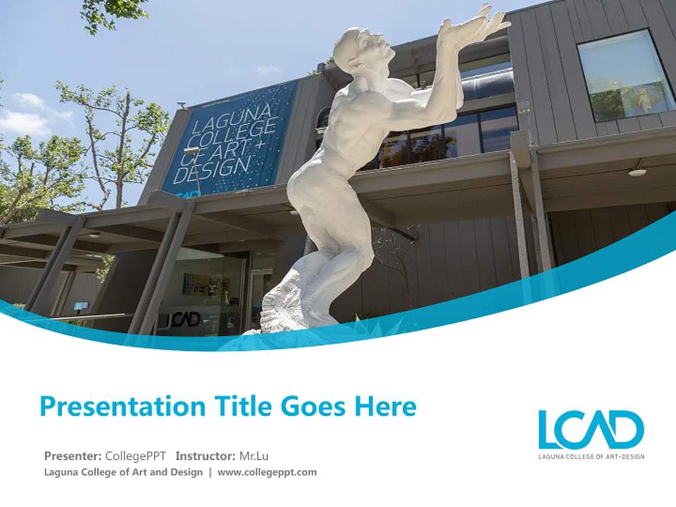 Laguna College of Art and Design Course/Courseware Creation PPT Template4:3 ratio PPT effect preview image5