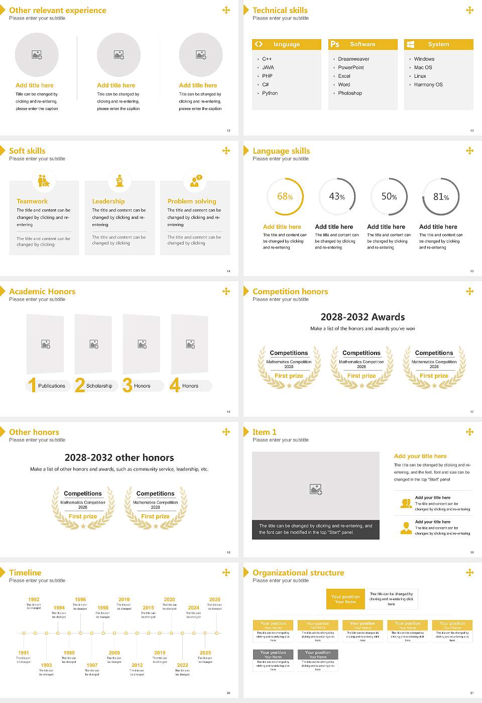John Carroll University Resume PPT Template16:9 ratio PPT effect preview image3