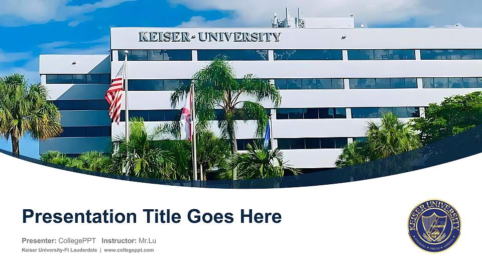 Keiser University-Ft Lauderdale Course/Courseware Creation PPT Template16:9 ratio PPT effect preview image