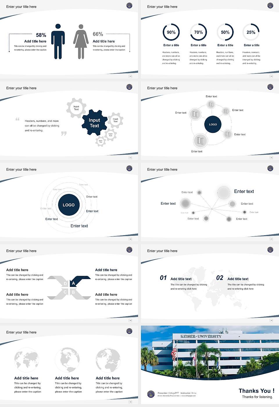 Keiser University-Ft Lauderdale Course/Courseware Creation PPT Template16:9 ratio PPT effect preview image4