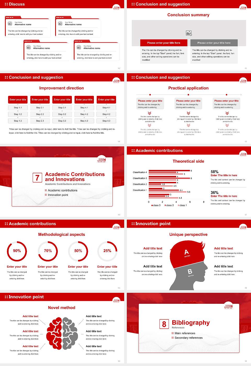 Jacksonville State University Graduation Thesis Defense PPT Template16:9 ratio PPT effect preview image6