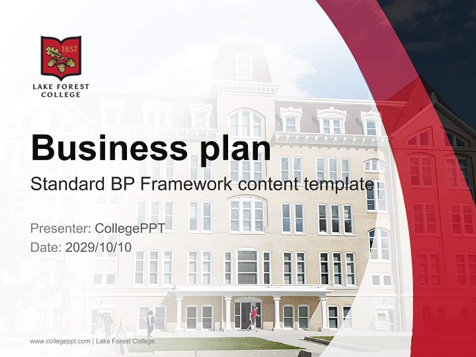 Lake Forest College Competition/Entrepreneurship Contest PPT Template4:3 ratio PPT effect preview image9