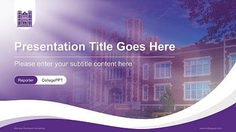 Kansas Wesleyan University Lecture Sharing and Networking Event PPT Template