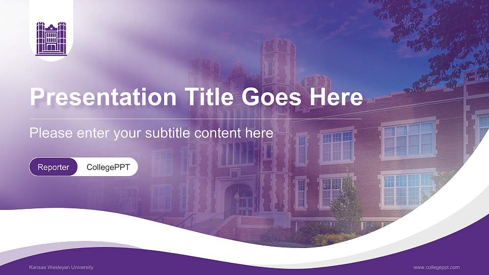 Kansas Wesleyan University Lecture Sharing and Networking Event PPT Template16:9 ratio PPT effect preview image