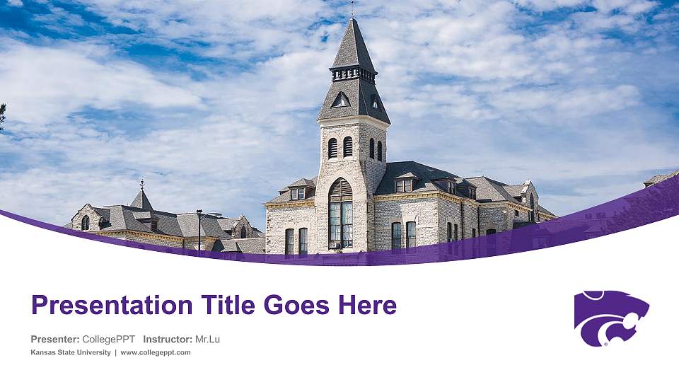 Kansas State University Course/Courseware Creation PPT Template16:9 ratio PPT effect preview image
