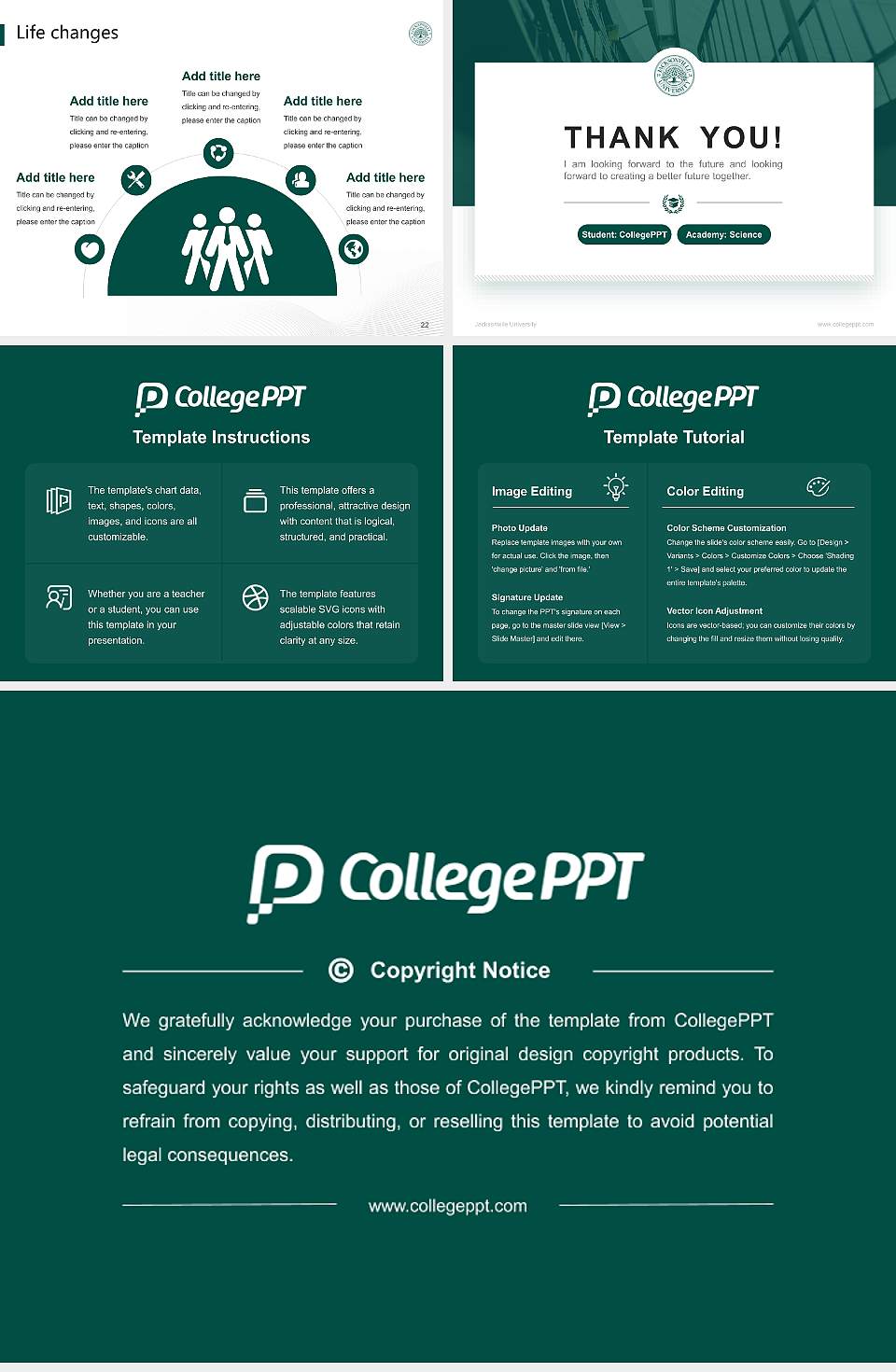 Jacksonville University National Scholarship Defense PPT Template4:3 ratio PPT effect preview image4