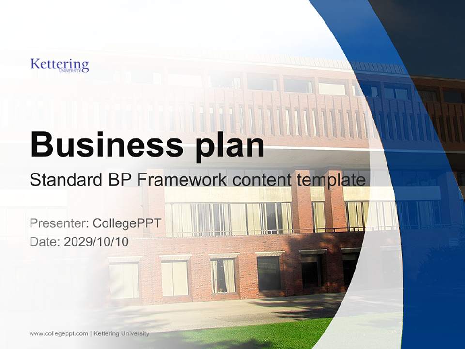 Kettering University Competition/Entrepreneurship Contest PPT Template4:3 ratio PPT effect preview image9