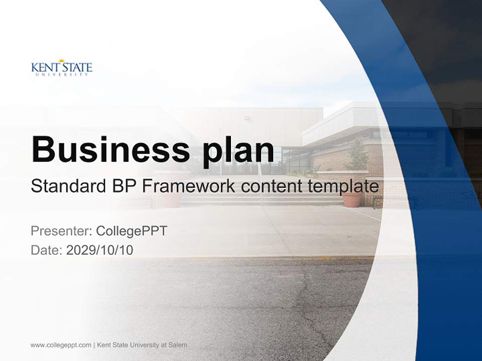 Kent State University at Salem Competition/Entrepreneurship Contest PPT Template4:3 ratio PPT effect preview image9
