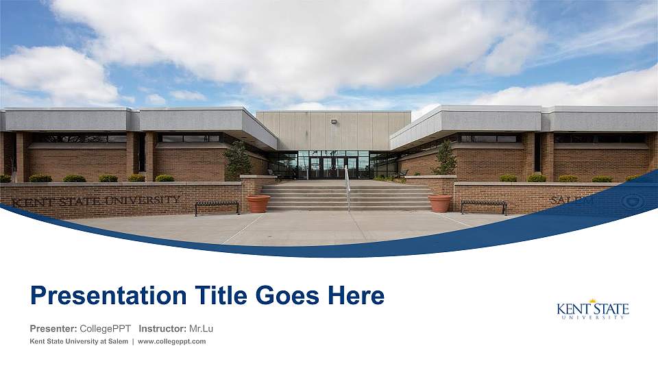 Kent State University at Salem Course/Courseware Creation PPT Template16:9 ratio PPT effect preview image1