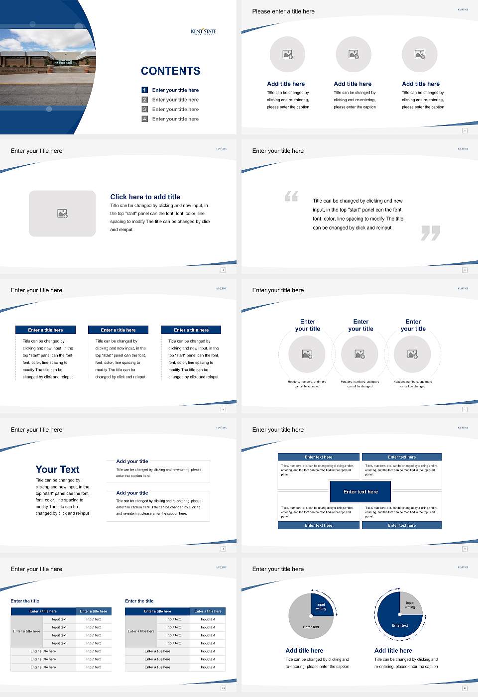 Kent State University at Salem Course/Courseware Creation PPT Template16:9 ratio PPT effect preview image2