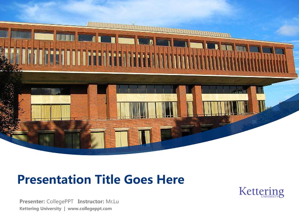 Kettering University Course/Courseware Creation PPT Template4:3 ratio PPT effect preview image5