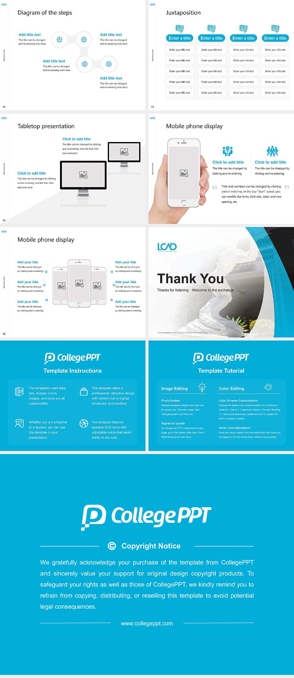 Laguna College of Art and Design Competition/Entrepreneurship Contest PPT Template4:3 ratio PPT effect preview image9