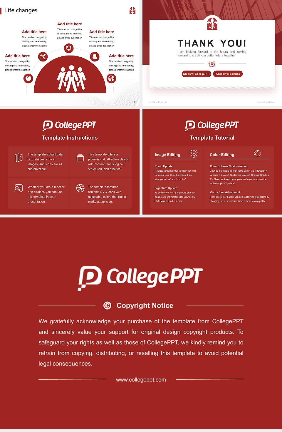 La Roche University National Scholarship Defense PPT Template4:3 ratio PPT effect preview image4