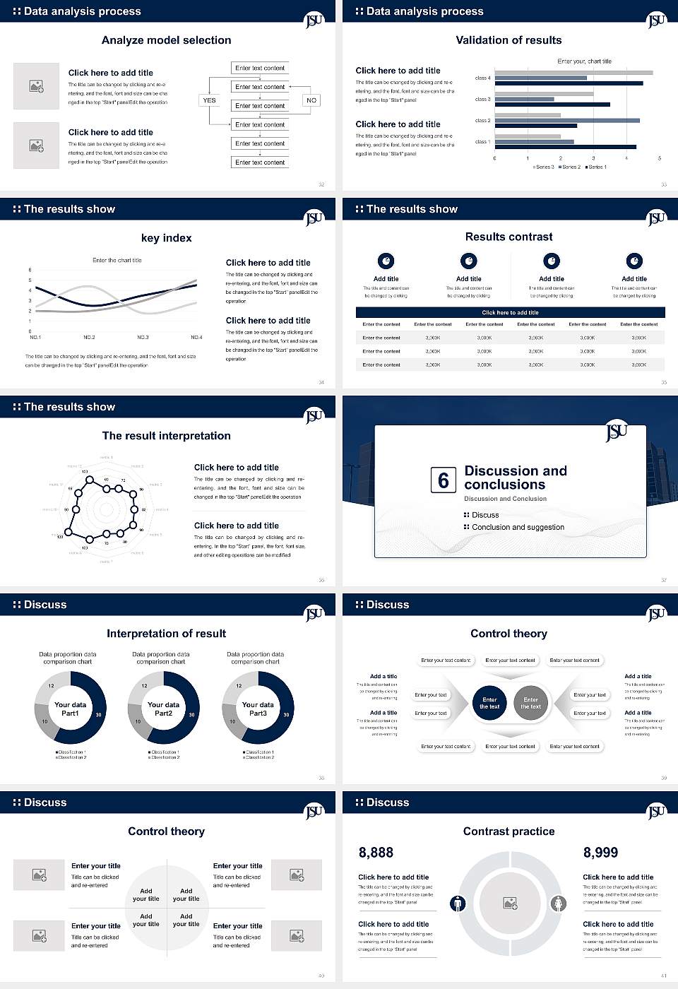 Jackson State University Graduation Thesis Defense PPT Template16:9 ratio PPT effect preview image5