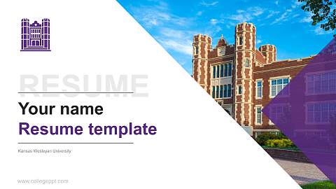 Kansas Wesleyan University Resume PPT Template