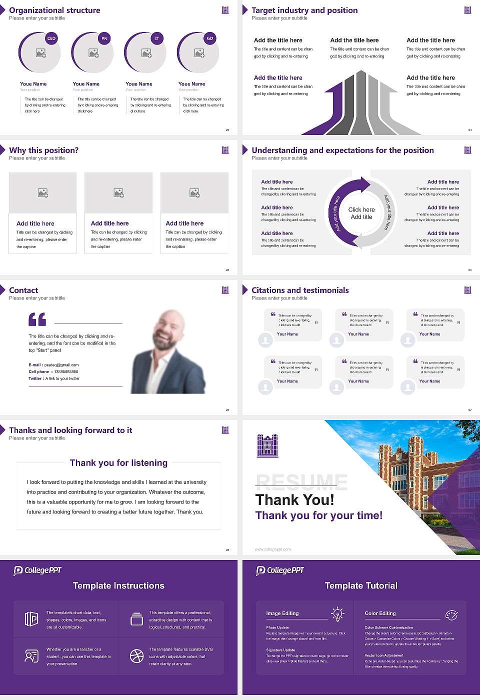 Kansas Wesleyan University Resume PPT Template16:9 ratio PPT effect preview image4
