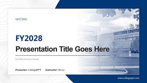 Kent State University at Geauga Academic Presentation/Research Findings Report PPT Template