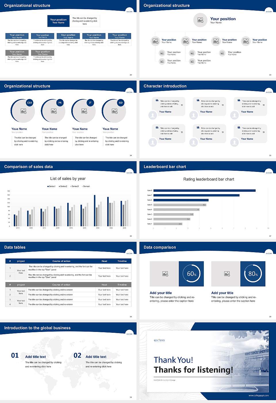 Kent State University at Geauga Academic Presentation/Research Findings Report PPT Template16:9 ratio PPT effect preview image4