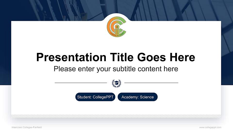 Intercoast Colleges-Fairfield National Scholarship Defense PPT Template16:9 ratio PPT effect preview image