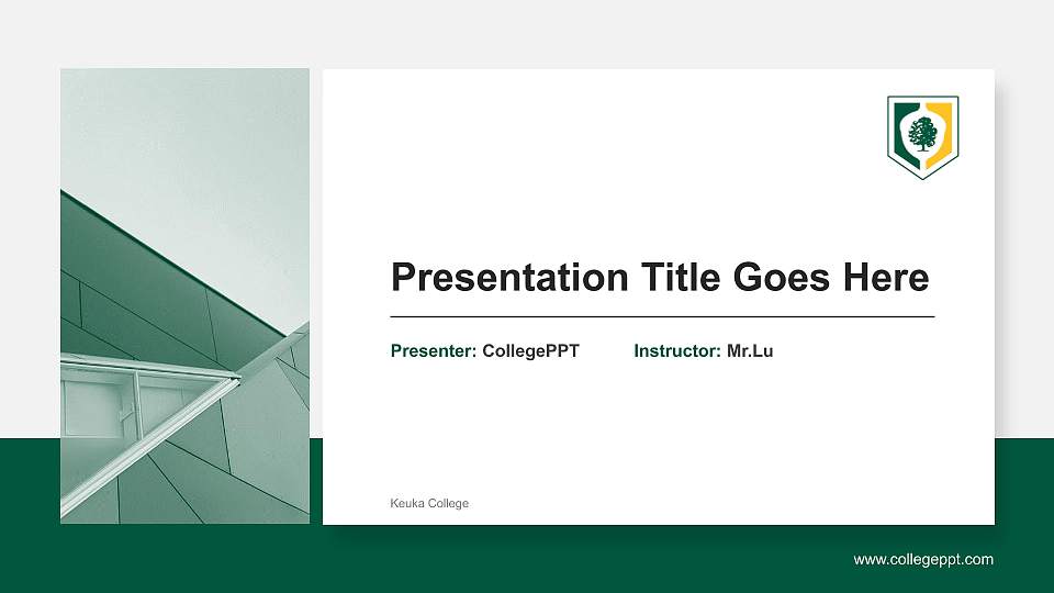 Keuka College General Purpose PPT Template16:9 ratio PPT effect preview image