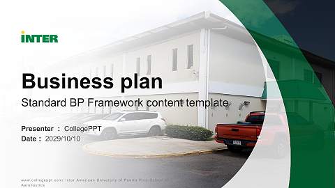 Inter American University of Puerto Rico-School of Aeronautics Competition/Entrepreneurship Contest PPT Template