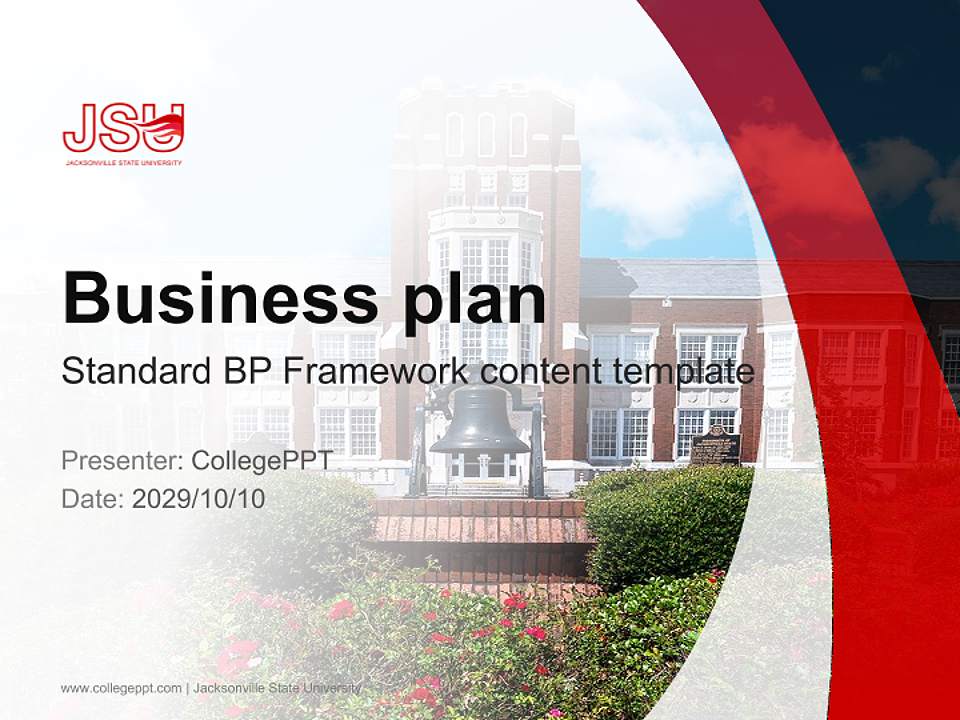 Jacksonville State University Competition/Entrepreneurship Contest PPT Template4:3 ratio PPT effect preview image9