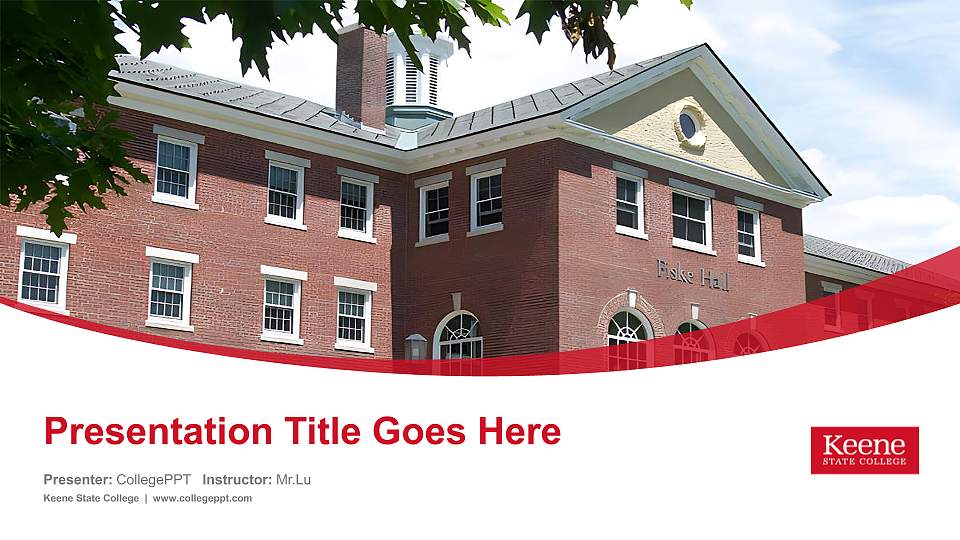 Keene State College Course/Courseware Creation PPT Template16:9 ratio PPT effect preview image