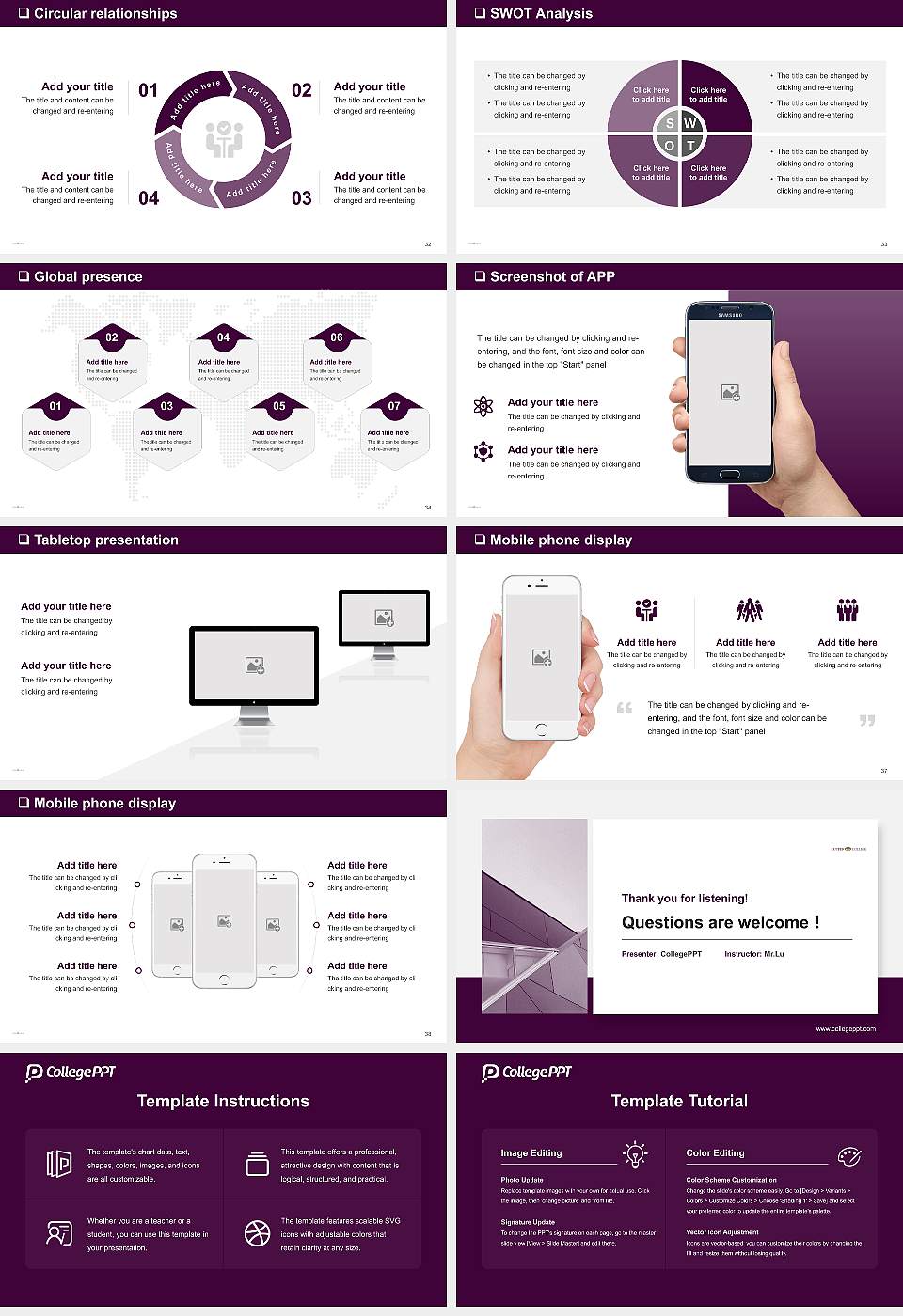 Kuyper College General Purpose PPT Template16:9 ratio PPT effect preview image5