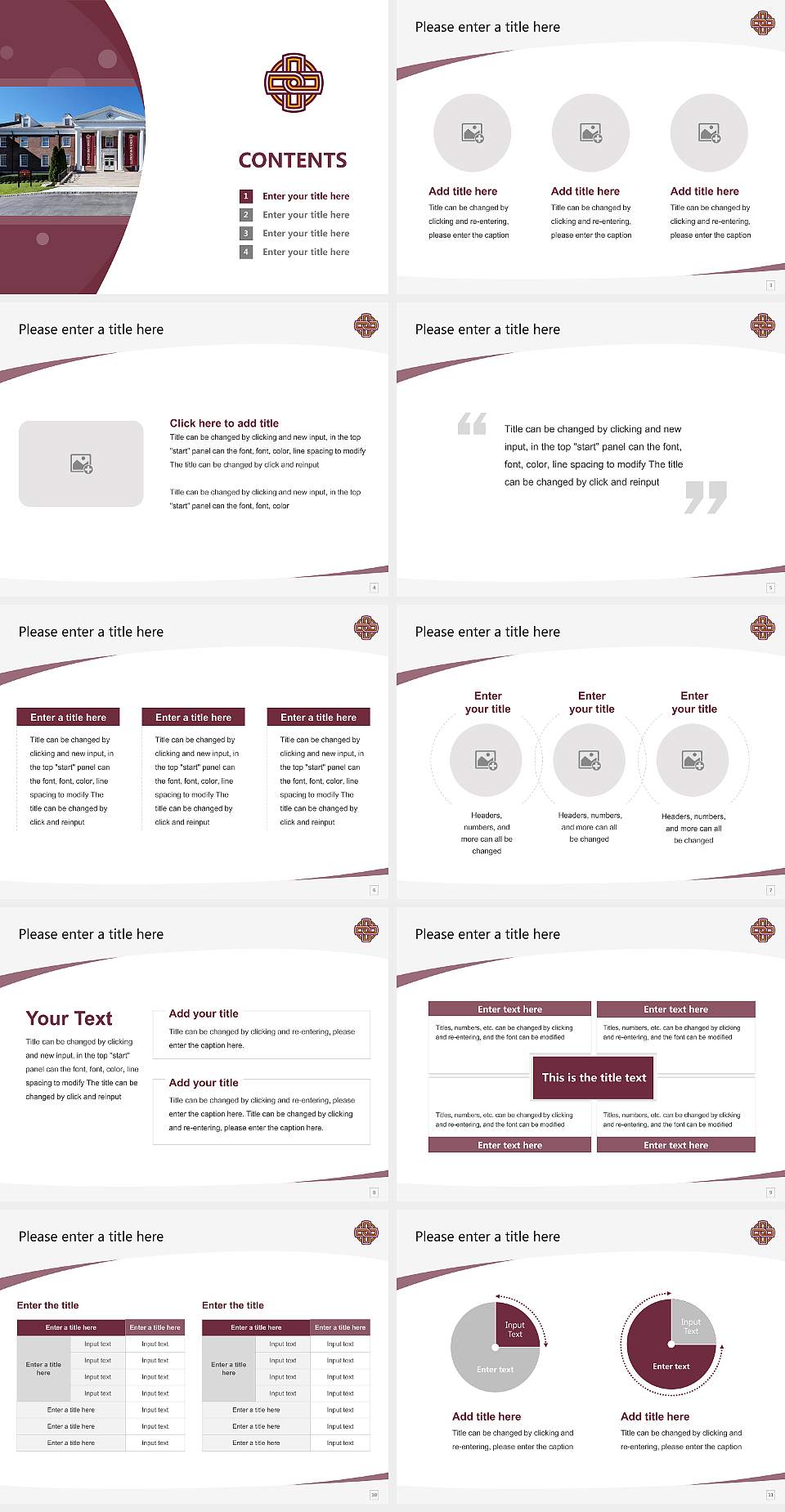 Iona College Course/Courseware Creation PPT Template4:3 ratio PPT effect preview image2