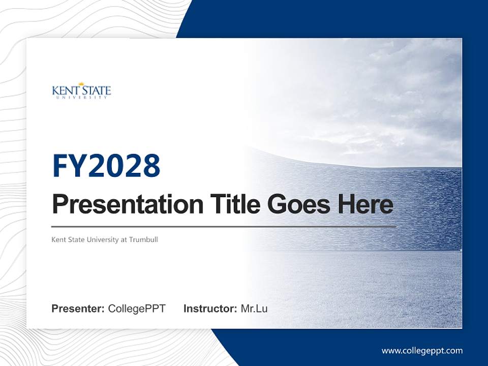 Kent State University at Trumbull Academic Presentation/Research Findings Report PPT Template4:3 ratio PPT effect preview image5