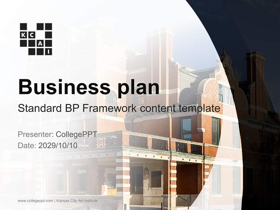 Kansas City Art Institute Competition/Entrepreneurship Contest PPT Template4:3 ratio PPT effect preview image9